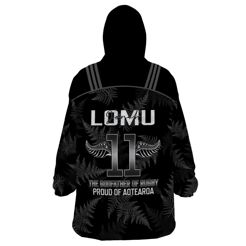 New Zealand Silver Fern Rugby Wearable Blanket Hoodie Aotearoa Godfather Proud Gone But Never Forgotten - Wonder Print Shop
