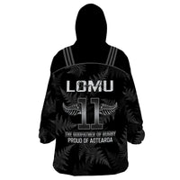 New Zealand Silver Fern Rugby Wearable Blanket Hoodie Aotearoa Godfather Proud Gone But Never Forgotten - Wonder Print Shop