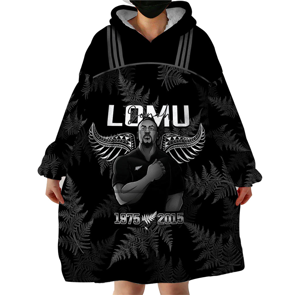 New Zealand Silver Fern Rugby Wearable Blanket Hoodie Aotearoa Godfather Proud Gone But Never Forgotten - Wonder Print Shop