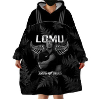 New Zealand Silver Fern Rugby Wearable Blanket Hoodie Aotearoa Godfather Proud Gone But Never Forgotten - Wonder Print Shop