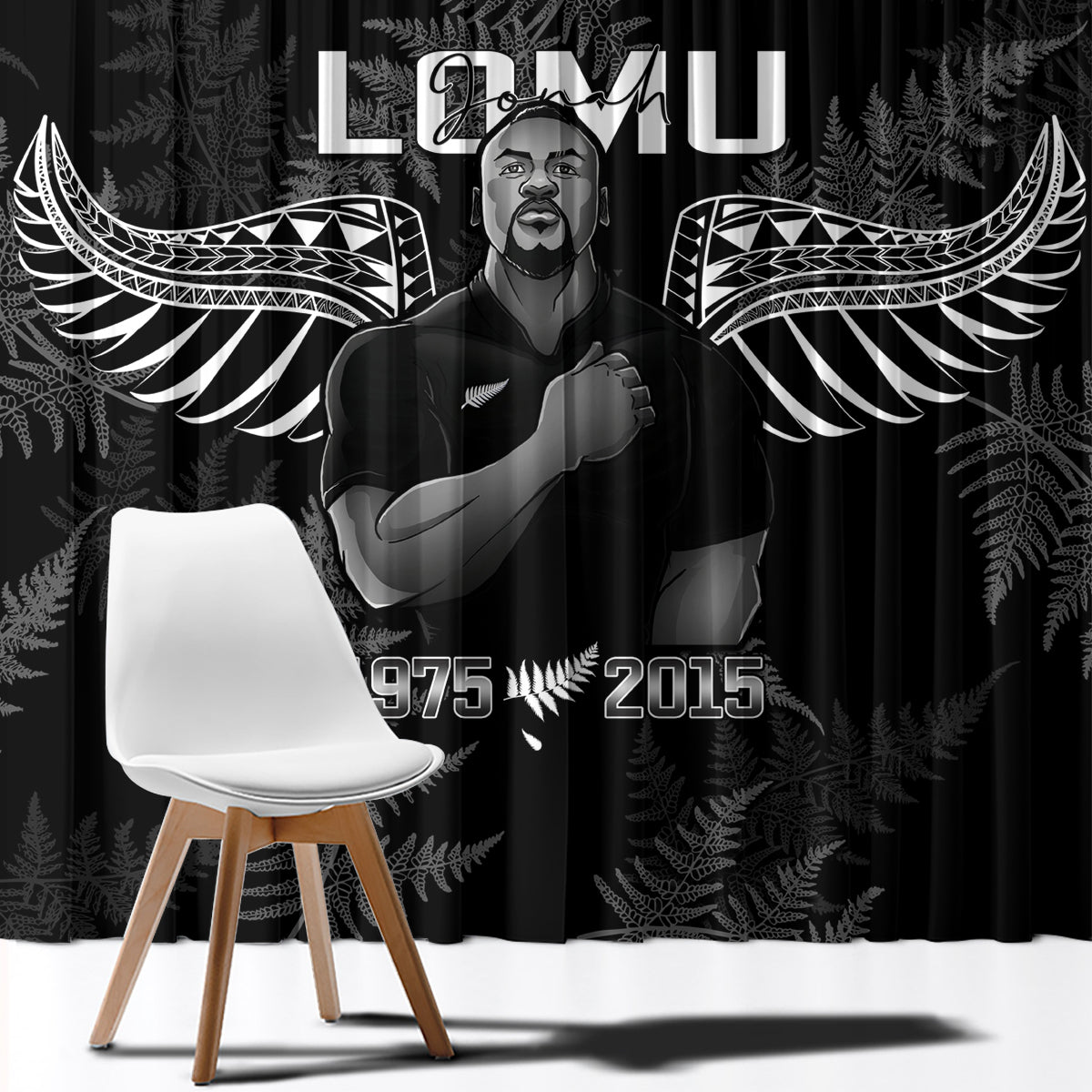 New Zealand Silver Fern Rugby Window Curtain Aotearoa Godfather Proud Gone But Never Forgotten - Wonder Print Shop