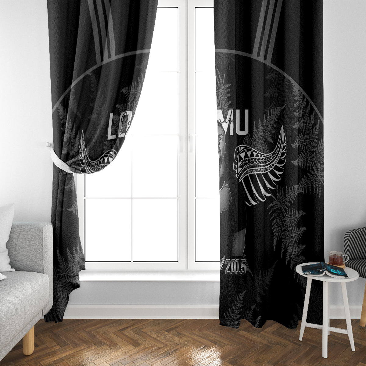 New Zealand Silver Fern Rugby Window Curtain Aotearoa Godfather Proud Gone But Never Forgotten - Wonder Print Shop