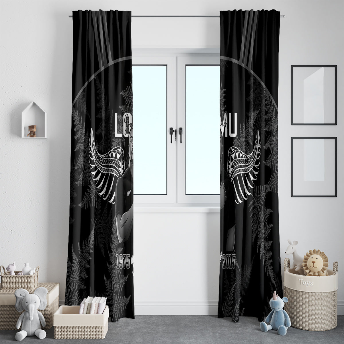 New Zealand Silver Fern Rugby Window Curtain Aotearoa Godfather Proud Gone But Never Forgotten - Wonder Print Shop