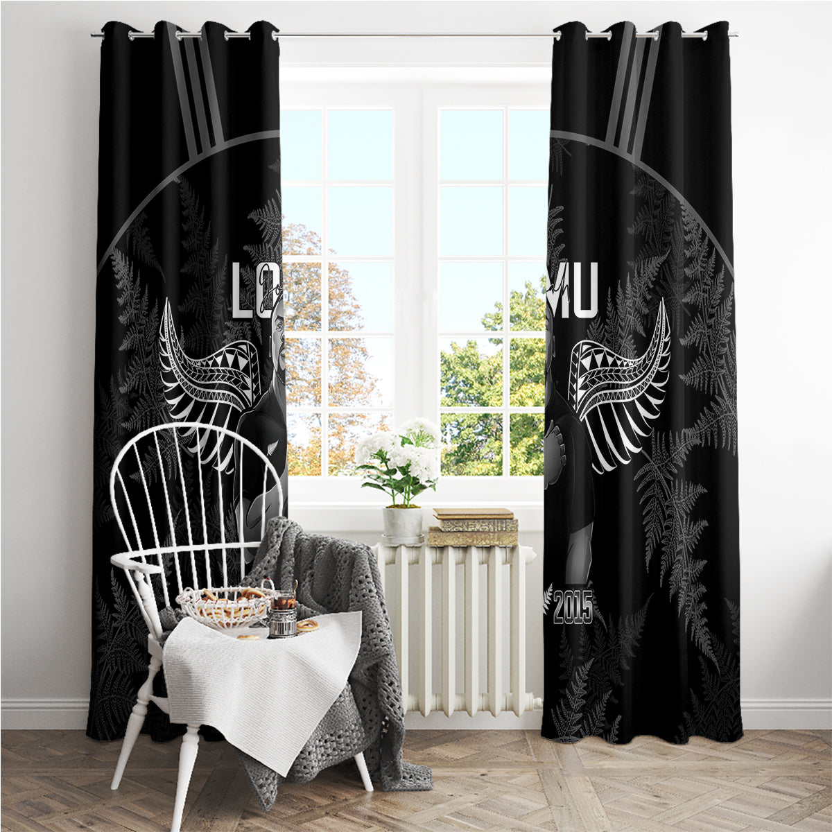 New Zealand Silver Fern Rugby Window Curtain Aotearoa Godfather Proud Gone But Never Forgotten - Wonder Print Shop