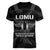 New Zealand Silver Fern Rugby Women V Neck T Shirt Aotearoa Godfather Proud Gone But Never Forgotten - Wonder Print Shop