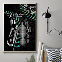 Personalised New Zealand Silver Fern Rugby Canvas Wall Art Paua Shell With Champions Trophy History NZ Forever - Wonder Print Shop