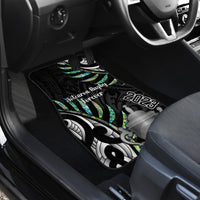 Personalised New Zealand Silver Fern Rugby Car Mats Paua Shell With Champions Trophy History NZ Forever - Wonder Print Shop