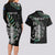 Personalised New Zealand Silver Fern Rugby Couples Matching Long Sleeve Bodycon Dress and Hawaiian Shirt Paua Shell With Champions Trophy History NZ Forever - Wonder Print Shop