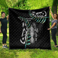 Personalised New Zealand Silver Fern Rugby Quilt Paua Shell With Champions Trophy History NZ Forever - Wonder Print Shop