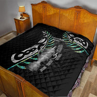 Personalised New Zealand Silver Fern Rugby Quilt Paua Shell With Champions Trophy History NZ Forever - Wonder Print Shop