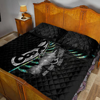 Personalised New Zealand Silver Fern Rugby Quilt Bed Set Paua Shell With Champions Trophy History NZ Forever - Wonder Print Shop