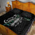 Personalised New Zealand Silver Fern Rugby Quilt Bed Set Paua Shell With Champions Trophy History NZ Forever - Wonder Print Shop