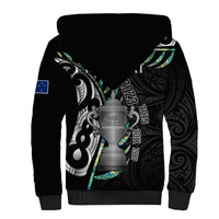Personalised New Zealand Silver Fern Rugby Sherpa Hoodie Paua Shell With Champions Trophy History NZ Forever - Wonder Print Shop