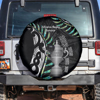 Personalised New Zealand Silver Fern Rugby Spare Tire Cover Paua Shell With Champions Trophy History NZ Forever - Wonder Print Shop