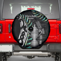 Personalised New Zealand Silver Fern Rugby Spare Tire Cover Paua Shell With Champions Trophy History NZ Forever - Wonder Print Shop