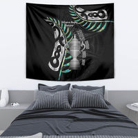 Personalised New Zealand Silver Fern Rugby Tapestry Paua Shell With Champions Trophy History NZ Forever - Wonder Print Shop