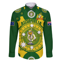 Australia Cricket Family Matching Off Shoulder Maxi Dress and Hawaiian Shirt 2023 World Cup 6th Champions Trophy National Color - Wonder Print Shop