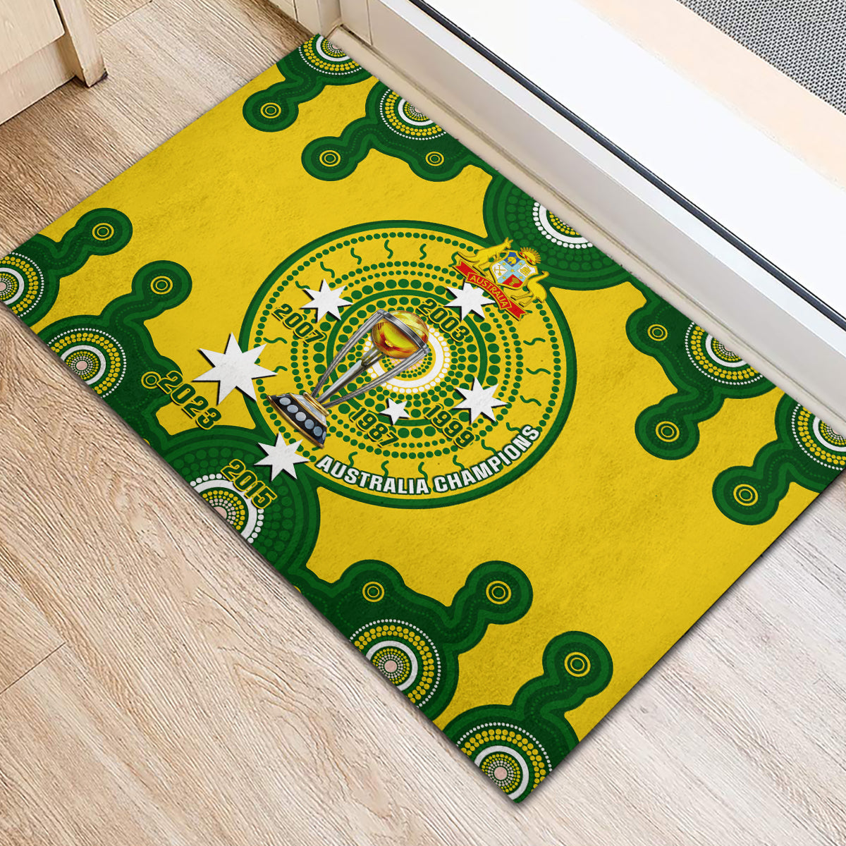 Australia Cricket Rubber Doormat 2023 World Cup 6th Champions Trophy National Color - Wonder Print Shop
