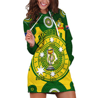 Personalised Australia Cricket Hoodie Dress 2023 World Cup 6th Champions Trophy National Color - Wonder Print Shop