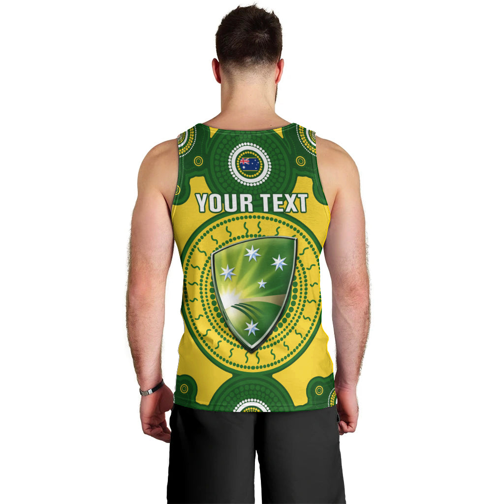 Personalised Australia Cricket Men Tank Top 2023 World Cup 6th Champions Trophy National Color - Wonder Print Shop