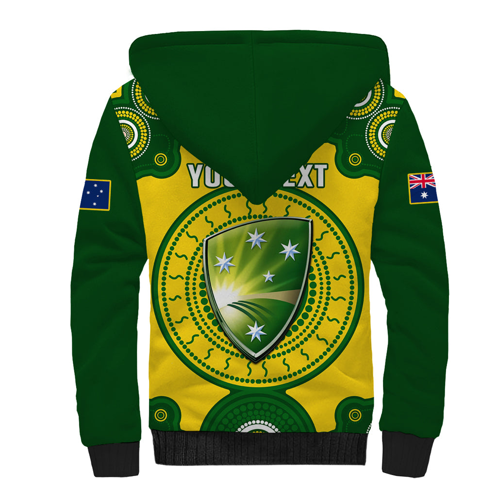 Personalised Australia Cricket Sherpa Hoodie 2023 World Cup 6th Champions Trophy National Color - Wonder Print Shop