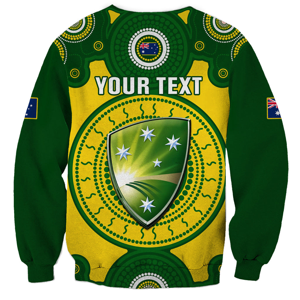 Personalised Australia Cricket Sweatshirt 2023 World Cup 6th Champions Trophy National Color - Wonder Print Shop