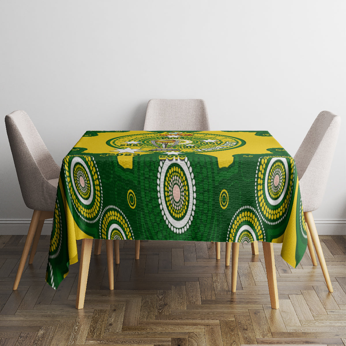 Personalised Australia Cricket Tablecloth 2023 World Cup 6th Champions Trophy National Color - Wonder Print Shop