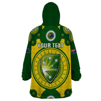 Personalised Australia Cricket Wearable Blanket Hoodie 2023 World Cup 6th Champions Trophy National Color - Wonder Print Shop