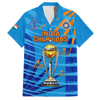Custom India Cricket Family Matching Off Shoulder Maxi Dress and Hawaiian Shirt 2023 World Cup 3rd Champions Proud - Wonder Print Shop