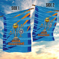 Custom India Cricket Garden Flag 2023 World Cup 3rd Champions Proud - Wonder Print Shop