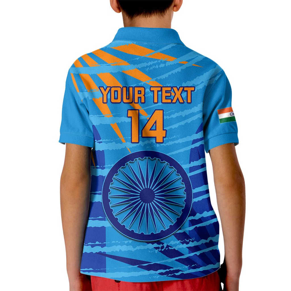 Custom India Cricket Kid Polo Shirt 2023 World Cup 3rd Champions Proud - Wonder Print Shop