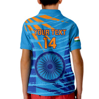Custom India Cricket Kid Polo Shirt 2023 World Cup 3rd Champions Proud - Wonder Print Shop