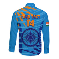 Custom India Cricket Long Sleeve Button Shirt 2023 World Cup 3rd Champions Proud - Wonder Print Shop