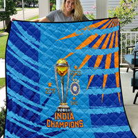 India Cricket Quilt 2023 World Cup 3rd Champions Proud - Wonder Print Shop