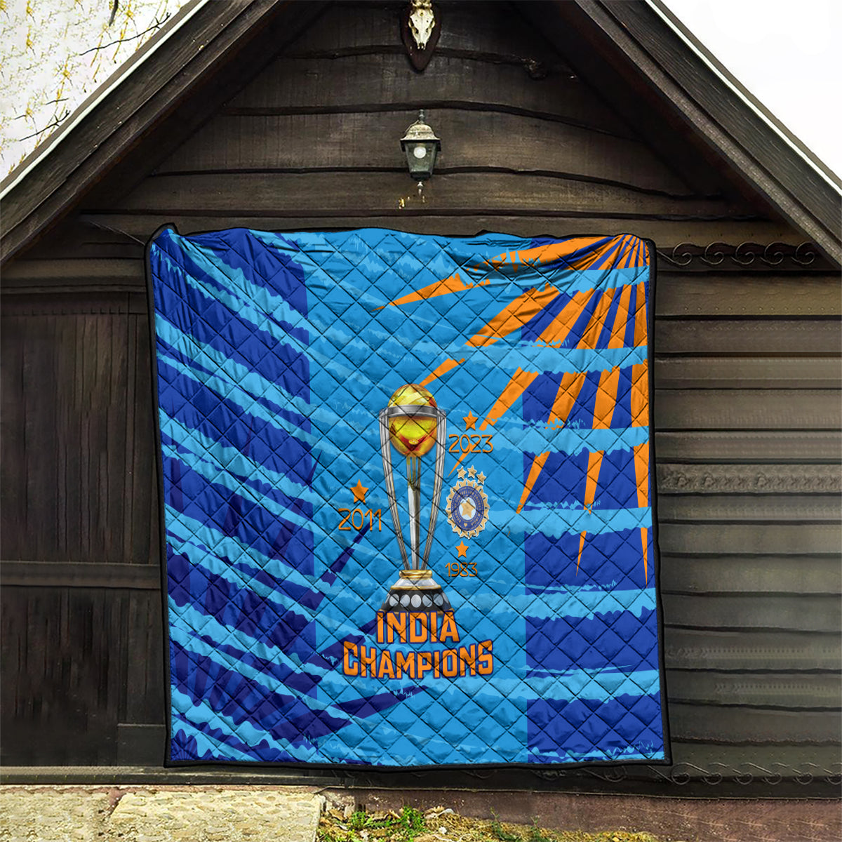 India Cricket Quilt 2023 World Cup 3rd Champions Proud - Wonder Print Shop