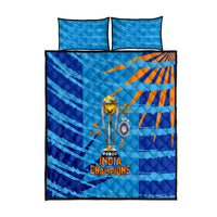 India Cricket Quilt Bed Set 2023 World Cup 3rd Champions Proud - Wonder Print Shop