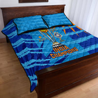 India Cricket Quilt Bed Set 2023 World Cup 3rd Champions Proud - Wonder Print Shop