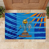 Custom India Cricket Rubber Doormat 2023 World Cup 3rd Champions Proud - Wonder Print Shop