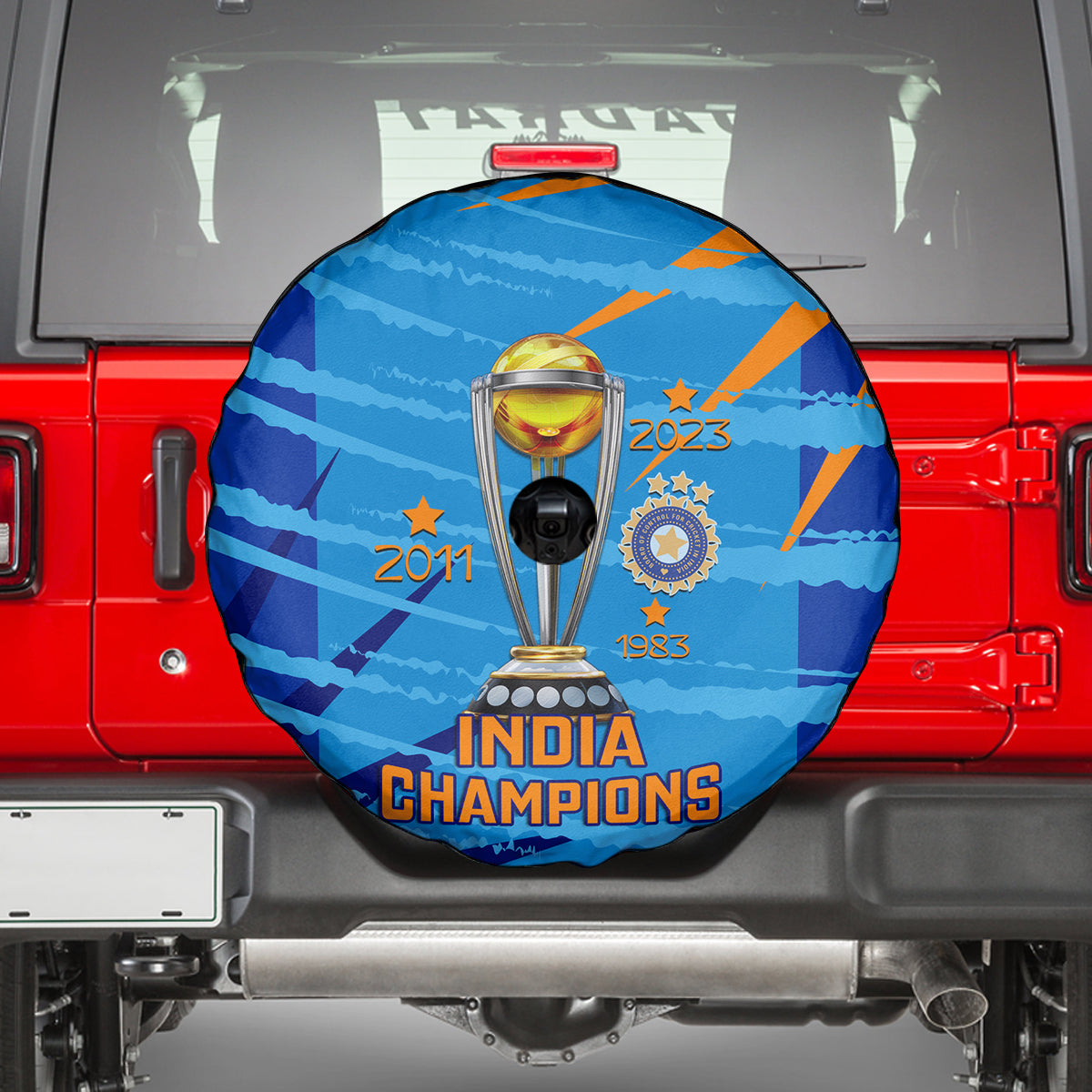 India Cricket Spare Tire Cover 2023 World Cup 3rd Champions Proud - Wonder Print Shop
