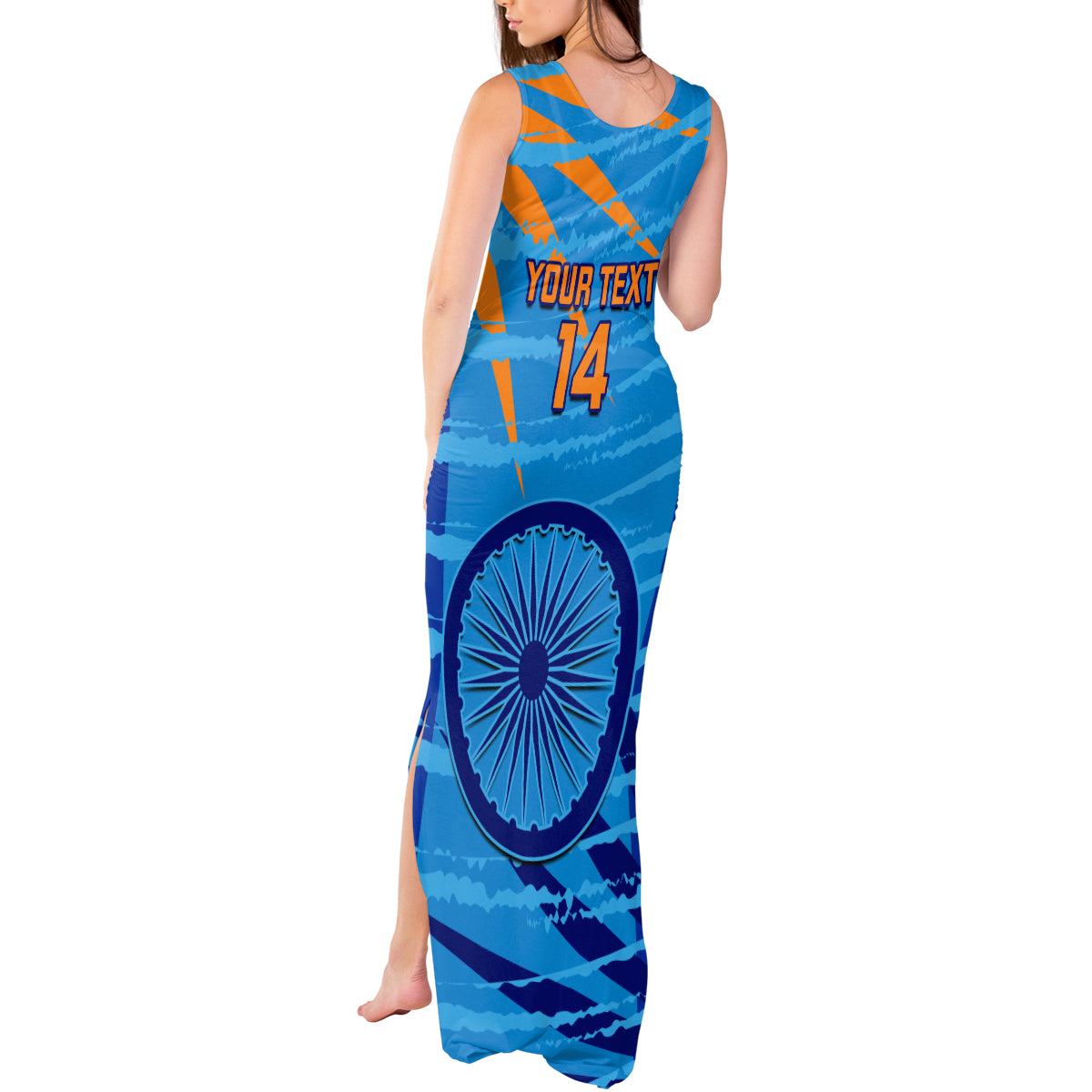 Custom India Cricket Tank Maxi Dress 2023 World Cup 3rd Champions Proud - Wonder Print Shop