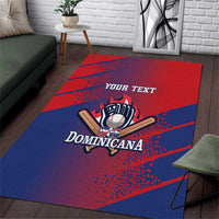 Custom Baseball Dominicana Area Rug Go Champions Grunge Style - Wonder Print Shop