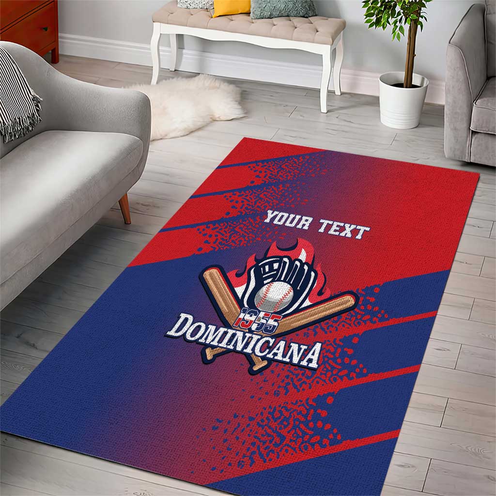 Custom Baseball Dominicana Area Rug Go Champions Grunge Style - Wonder Print Shop