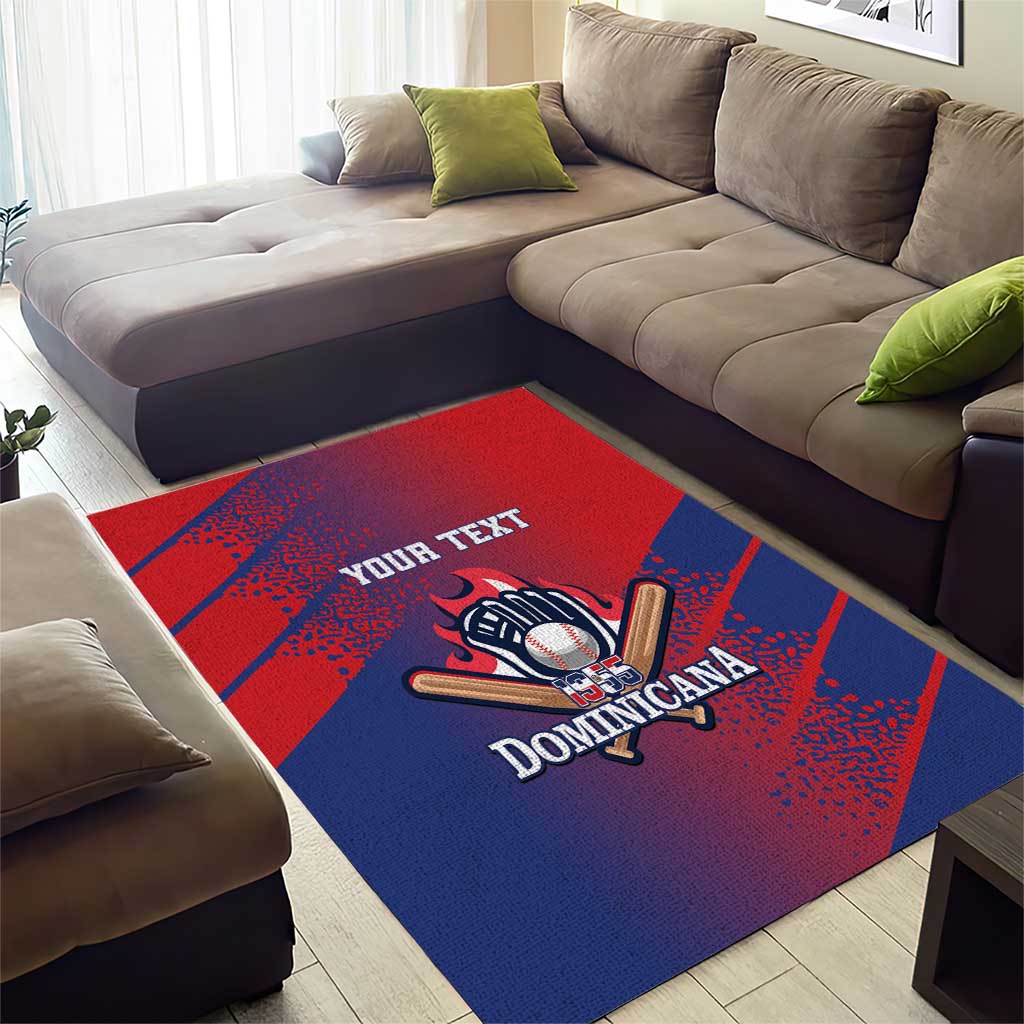 Custom Baseball Dominicana Area Rug Go Champions Grunge Style - Wonder Print Shop