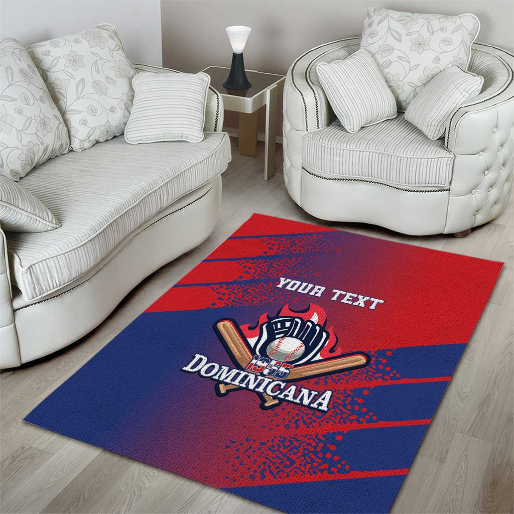 Custom Baseball Dominicana Area Rug Go Champions Grunge Style - Wonder Print Shop