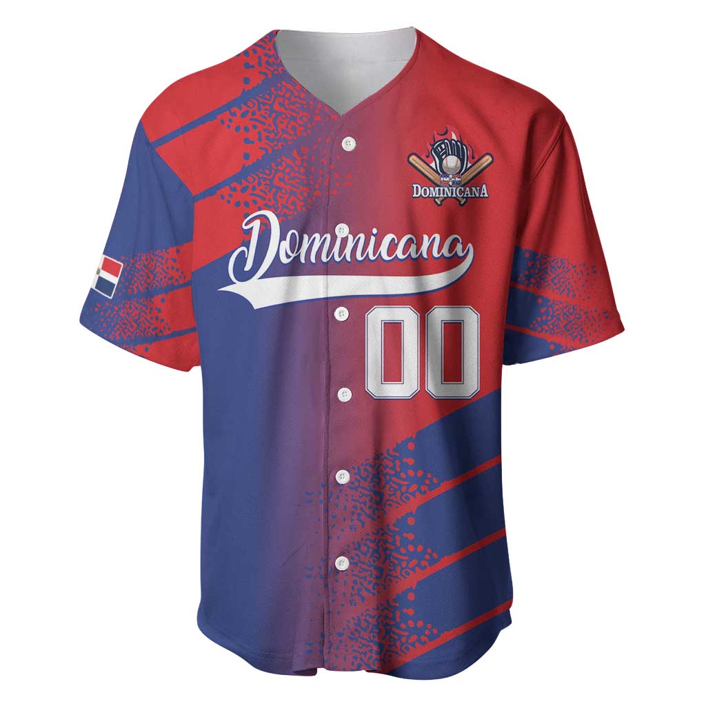 Custom Baseball Dominicana Baseball Jersey Go Champions Grunge Style - Wonder Print Shop