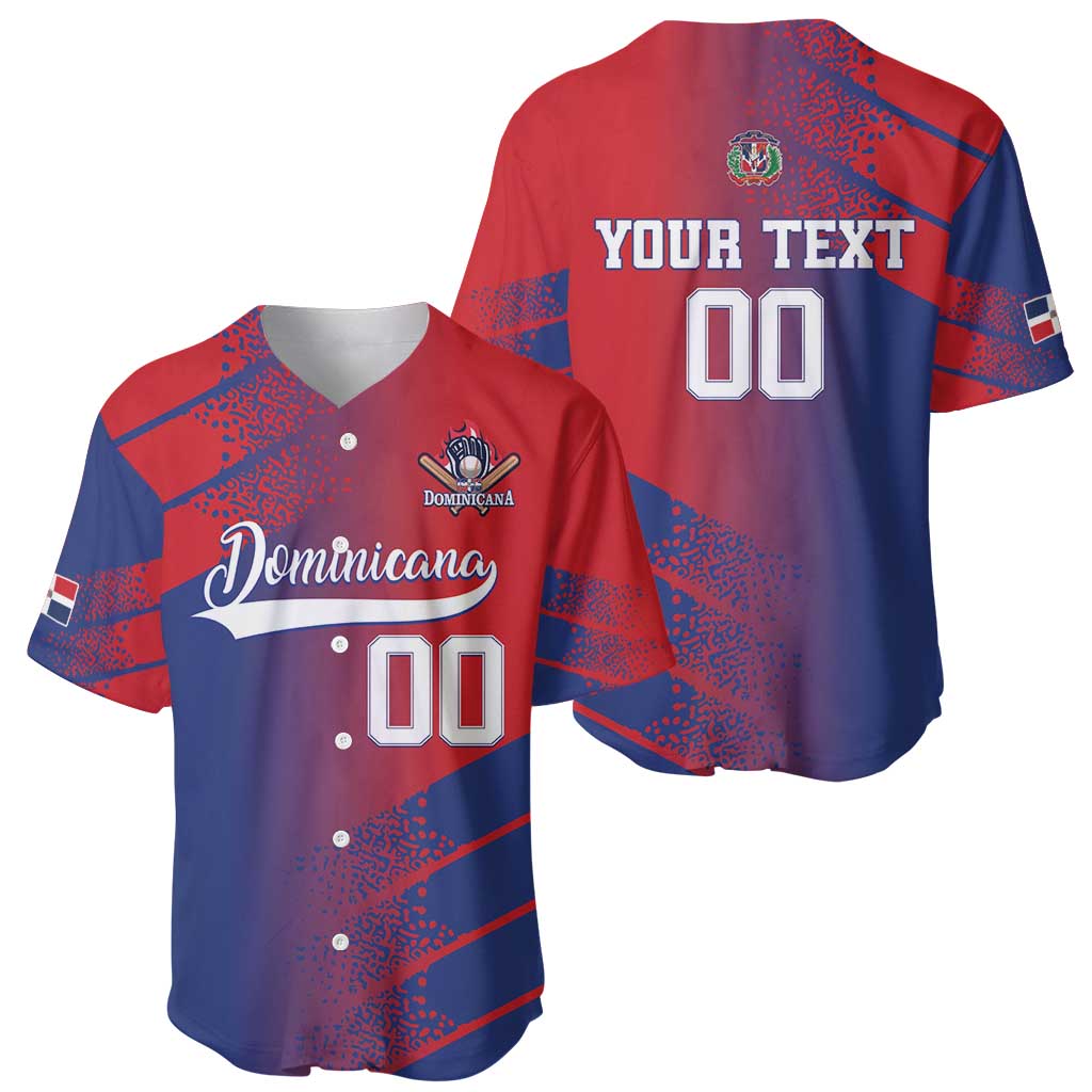 Custom Baseball Dominicana Baseball Jersey Go Champions Grunge Style - Wonder Print Shop