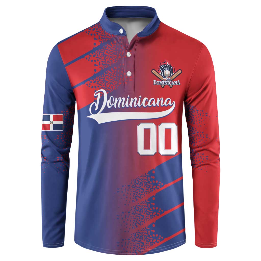 Custom Baseball Dominicana Button Sweatshirt Go Champions Grunge Style - Wonder Print Shop