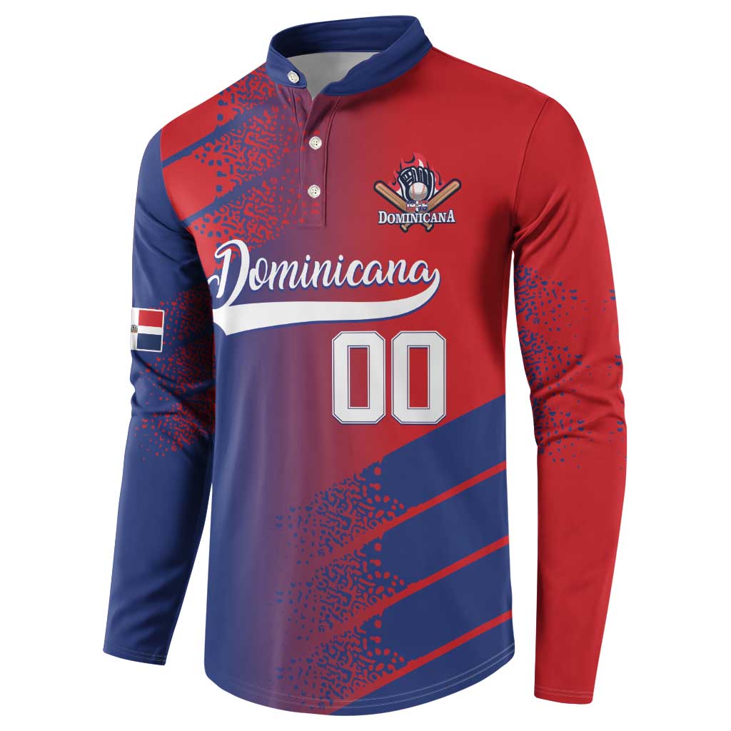 Custom Baseball Dominicana Button Sweatshirt Go Champions Grunge Style - Wonder Print Shop