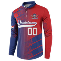 Custom Baseball Dominicana Button Sweatshirt Go Champions Grunge Style - Wonder Print Shop