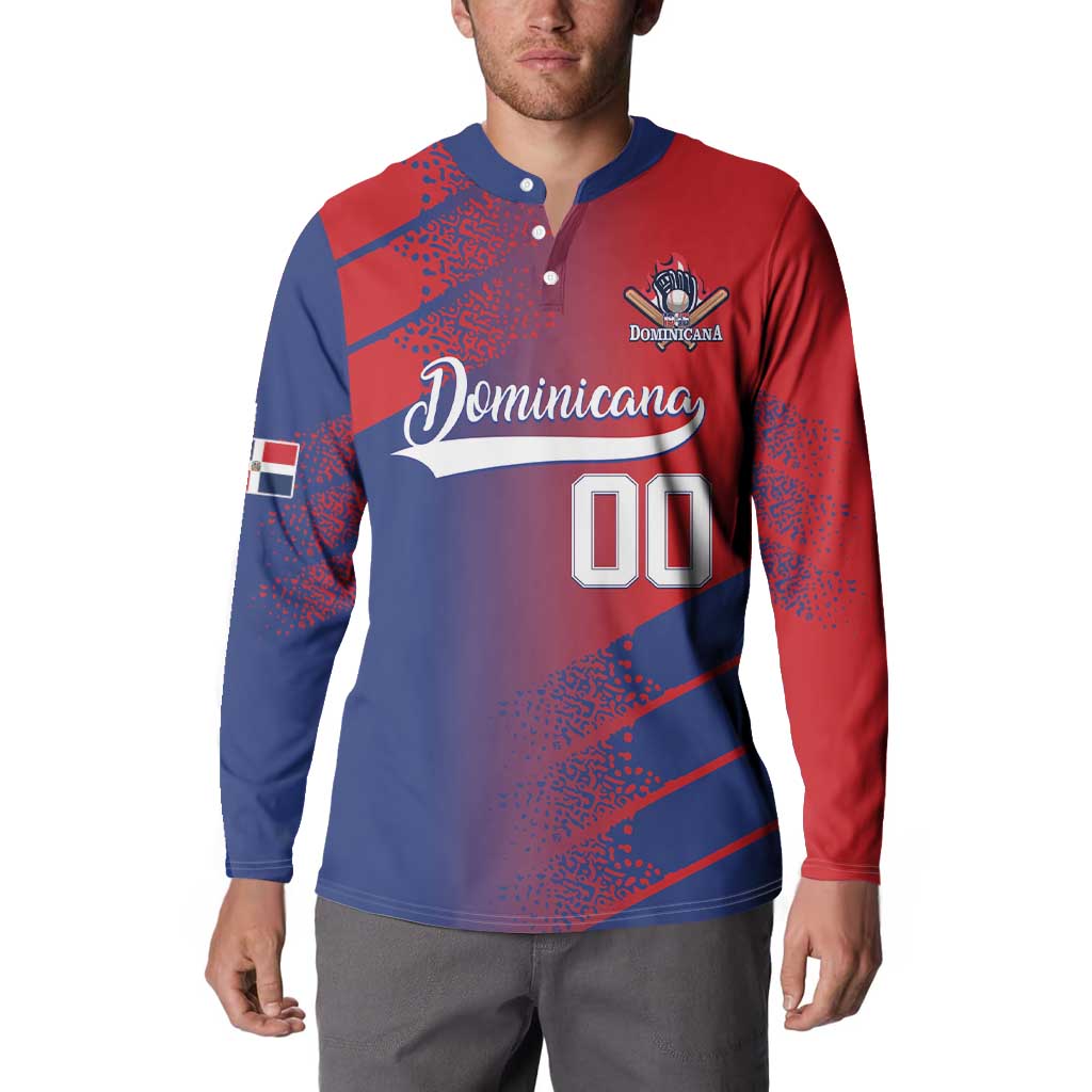 Custom Baseball Dominicana Button Sweatshirt Go Champions Grunge Style - Wonder Print Shop